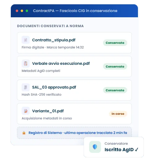 contractpa-conservazione-fascicolo-cig-contratto-pubblico Gestione fase esecutiva contrattuale